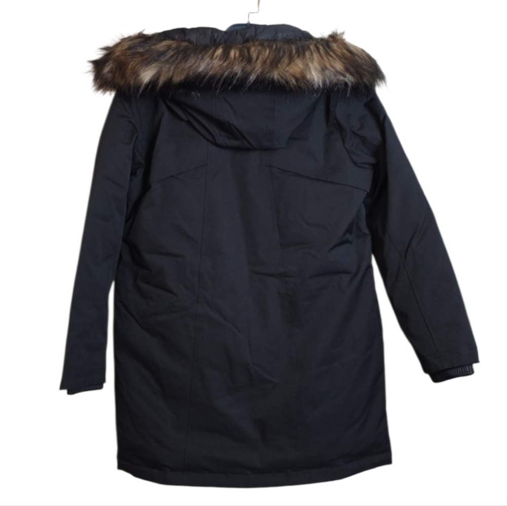 Martha Stewart Coat Long Puffer Hood Fur & Knit Storm Large New Winter Parka - Picture 7 of 15